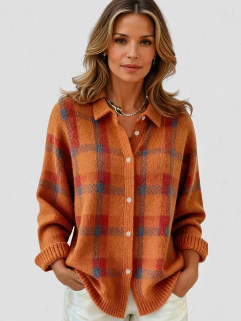 Taylor - Retro Plaid Cardigan