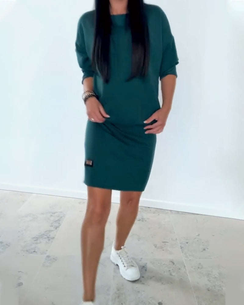 Clemence - Long-Sleeve Shift Dress