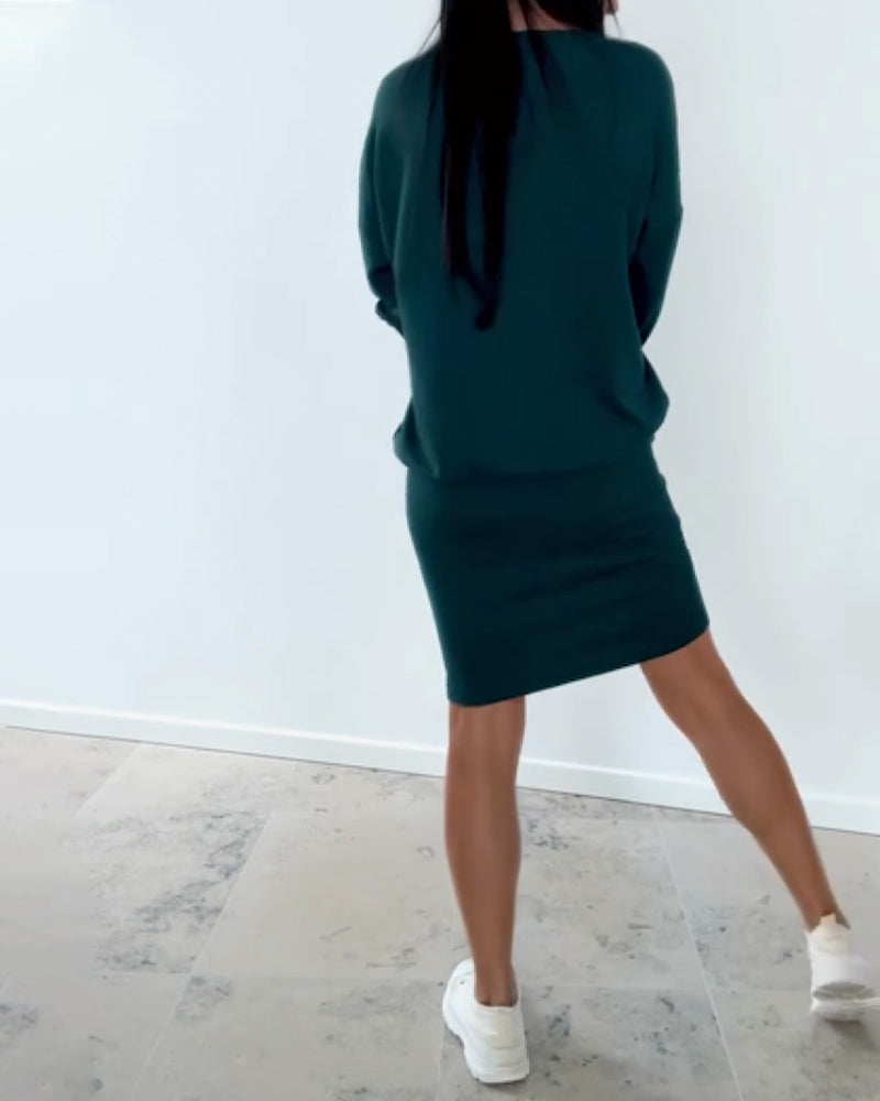 Clemence - Long-Sleeve Shift Dress