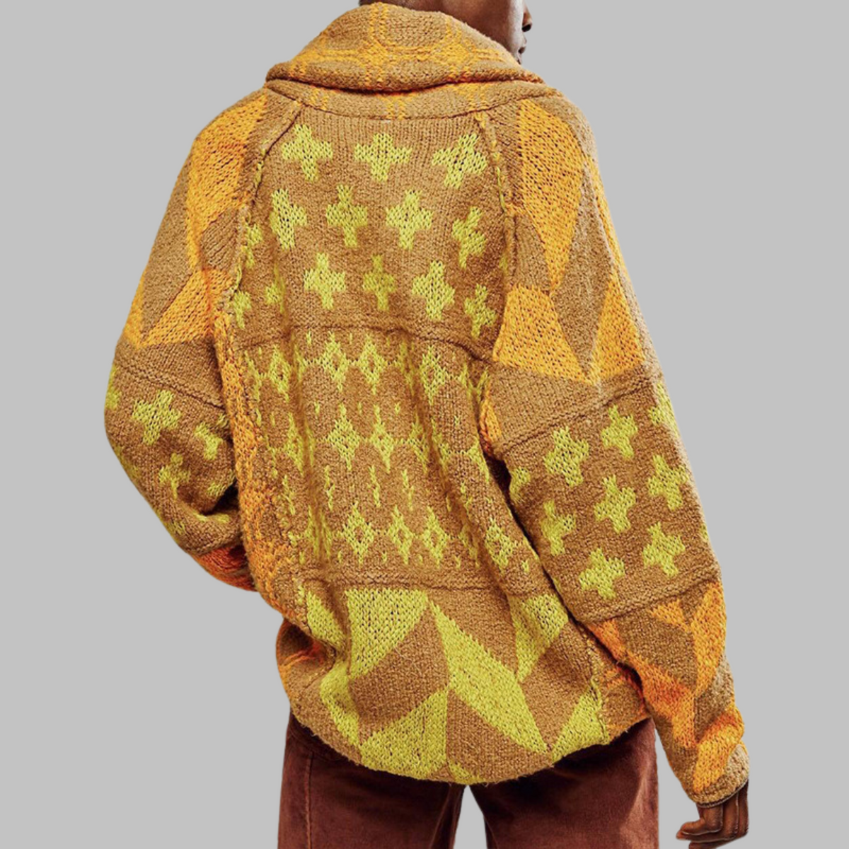 PORTIA™ | Vintage Button Down Collar Long Sleeve Oversized Cardigan