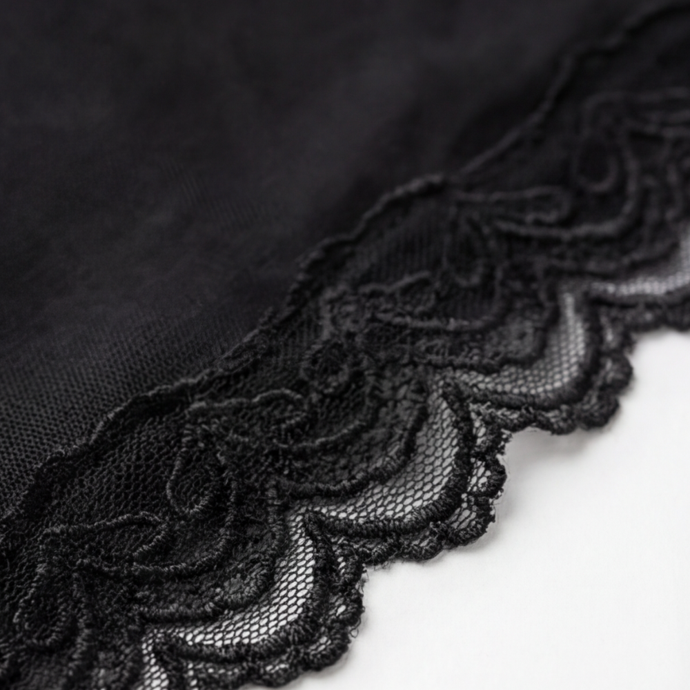 Velaire - Sheer Embroidered Lace Slip Dress