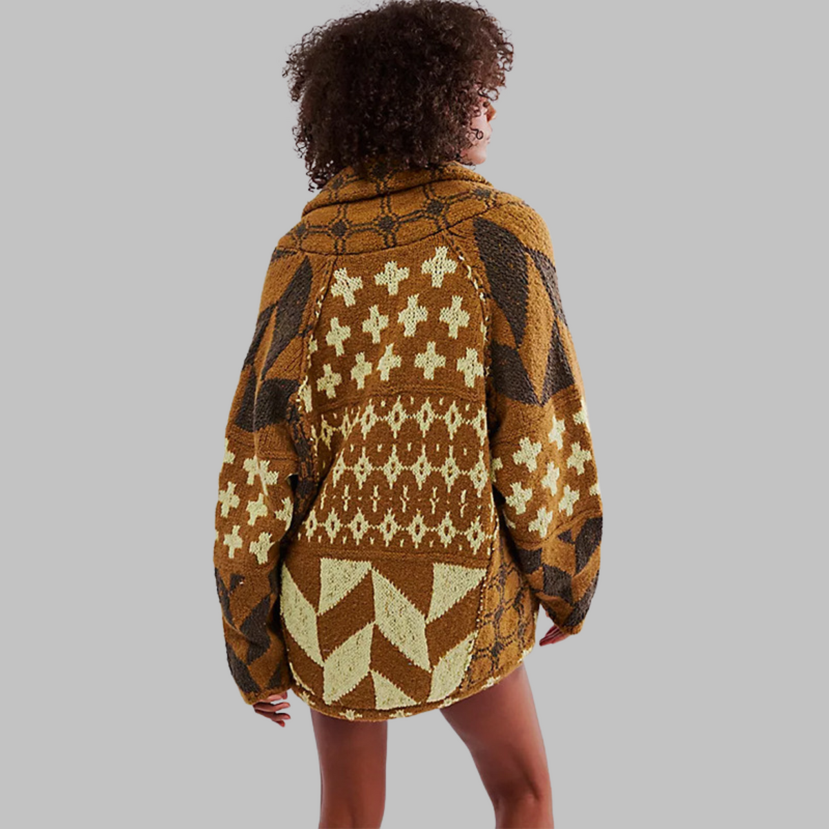 PORTIA™ | Vintage Button Down Collar Long Sleeve Oversized Cardigan