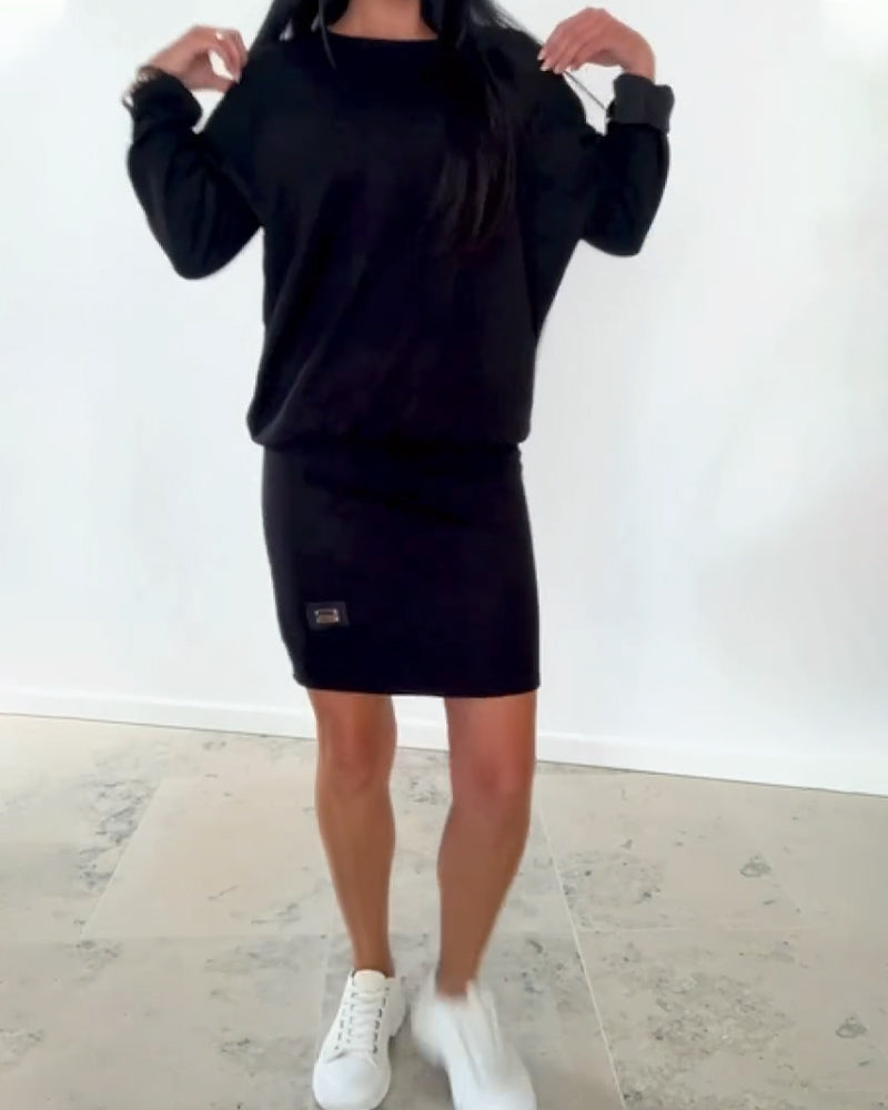 Clemence - Long-Sleeve Shift Dress