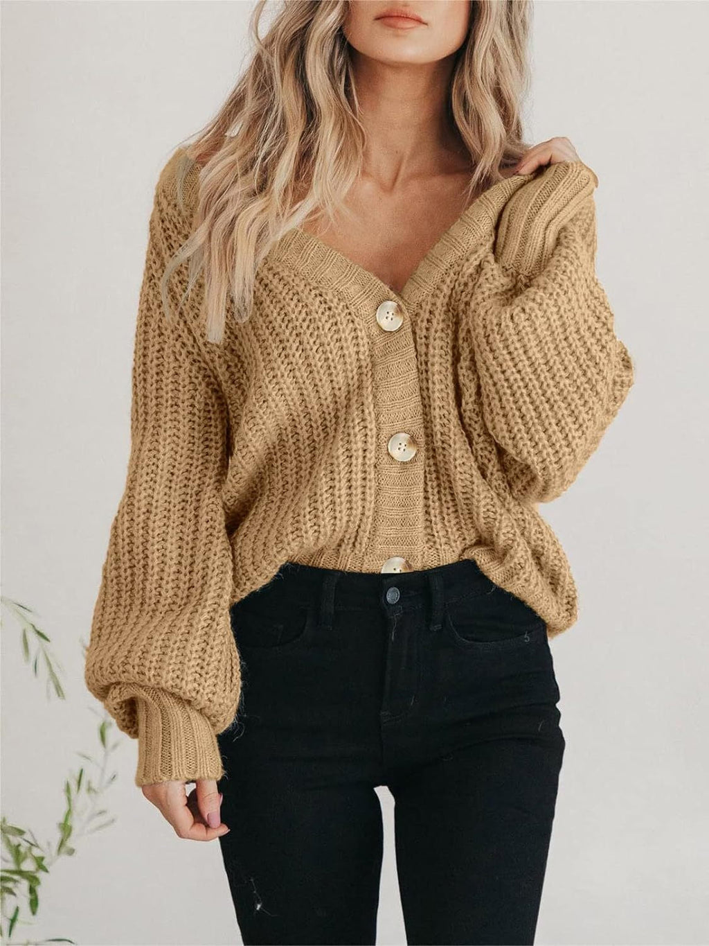 Emily | Button Up Long Sleeve Cardigan