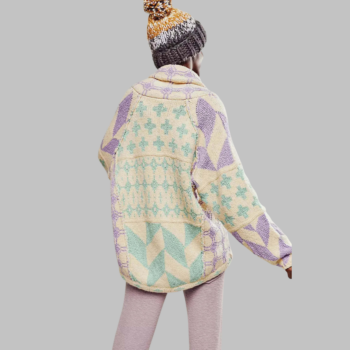 PORTIA™ | Vintage Button Down Collar Long Sleeve Oversized Cardigan
