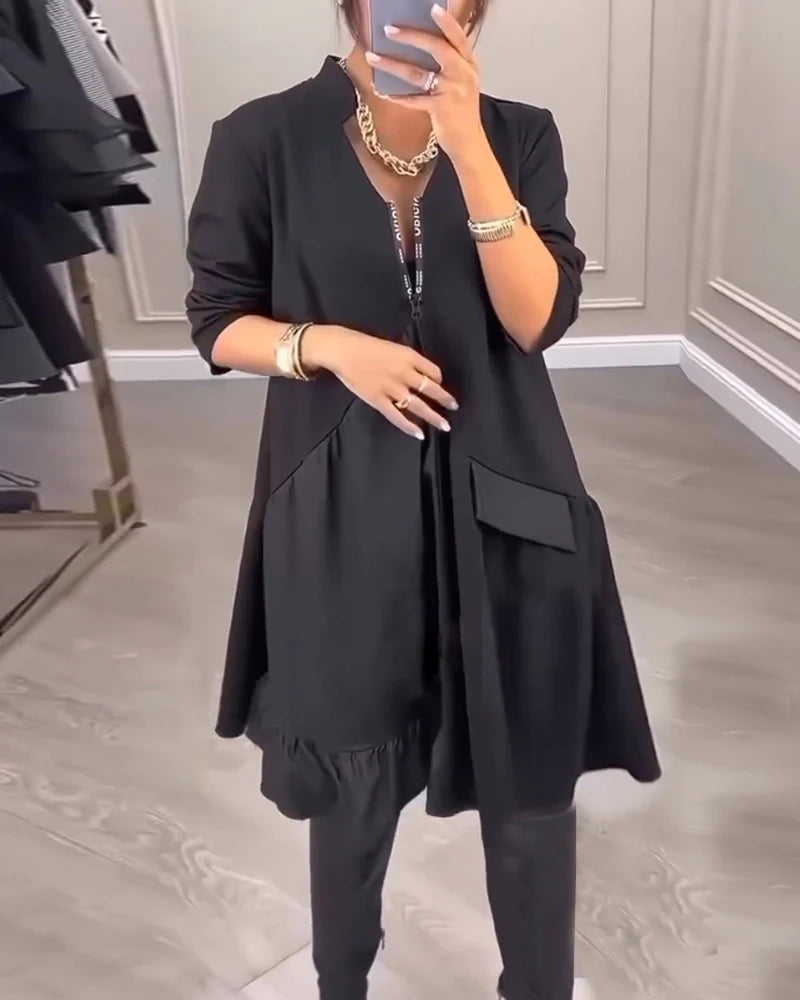 Coralie - A-Line V-Neck Dress