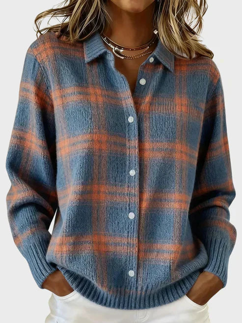 Taylor - Retro Plaid Cardigan