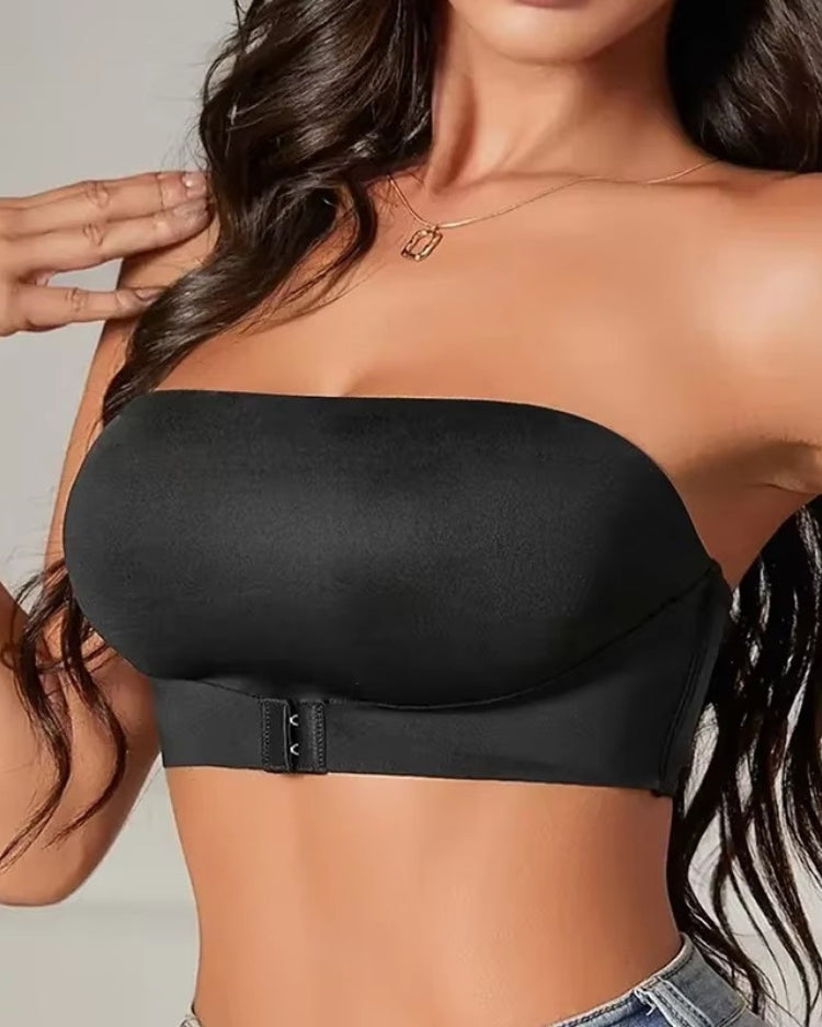 Front-Clasp Strapless Lift Bra