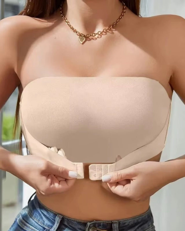 Front-Clasp Strapless Lift Bra