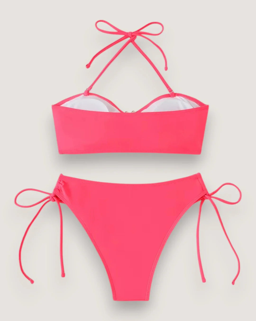 High-Waist Bandeau Bikini Set