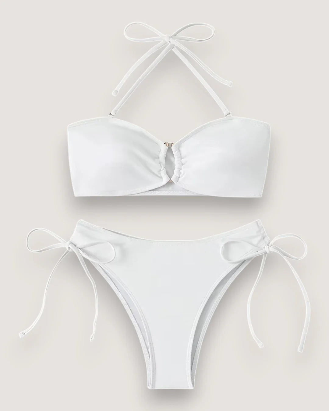 High-Waist Bandeau Bikini Set - Voldara