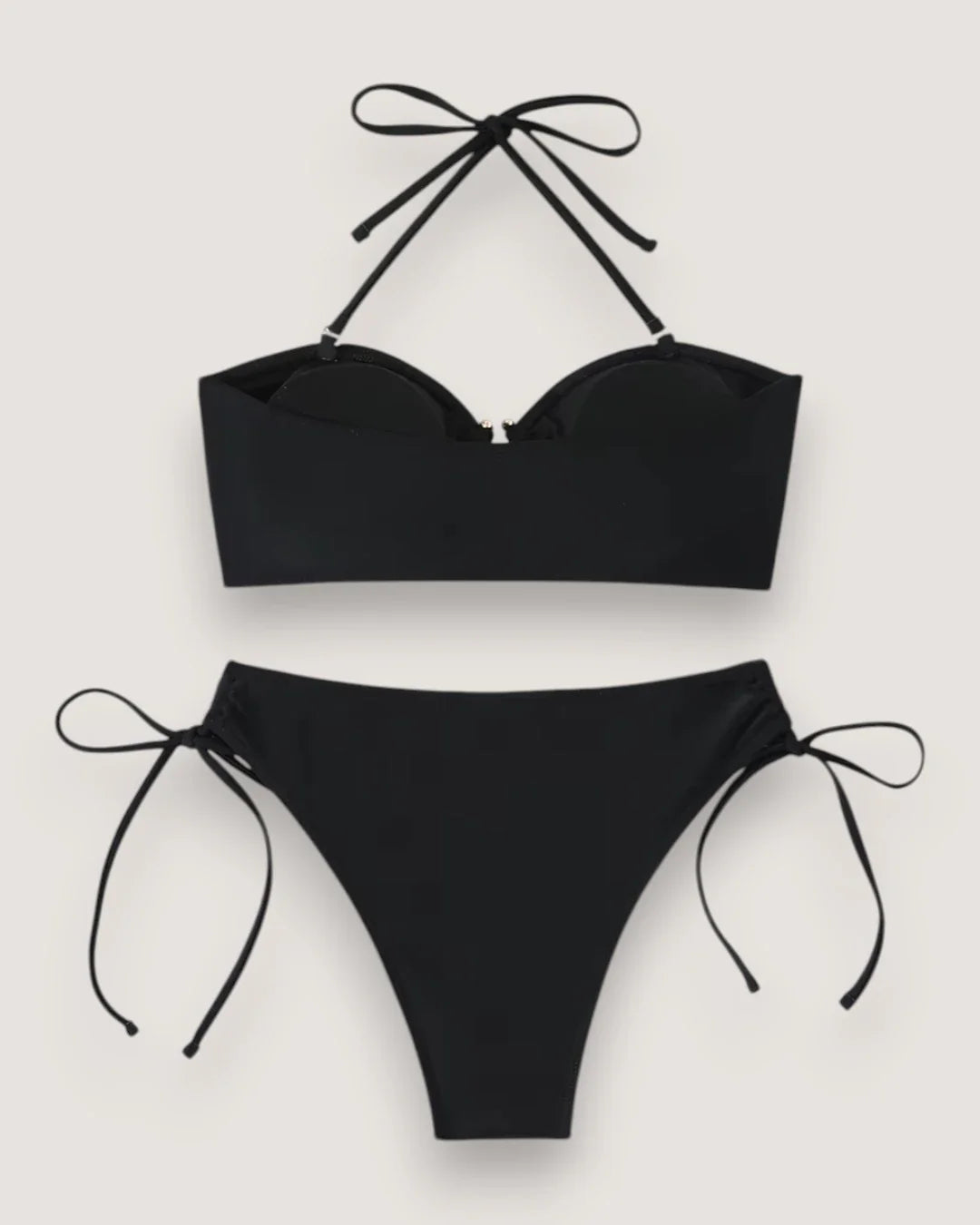 High-Waist Bandeau Bikini Set
