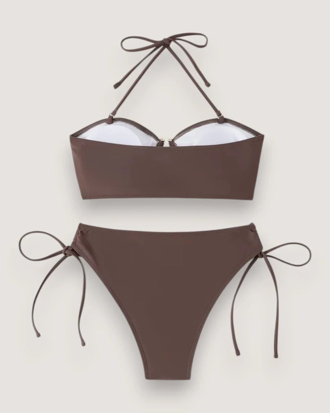 High-Waist Bandeau Bikini Set