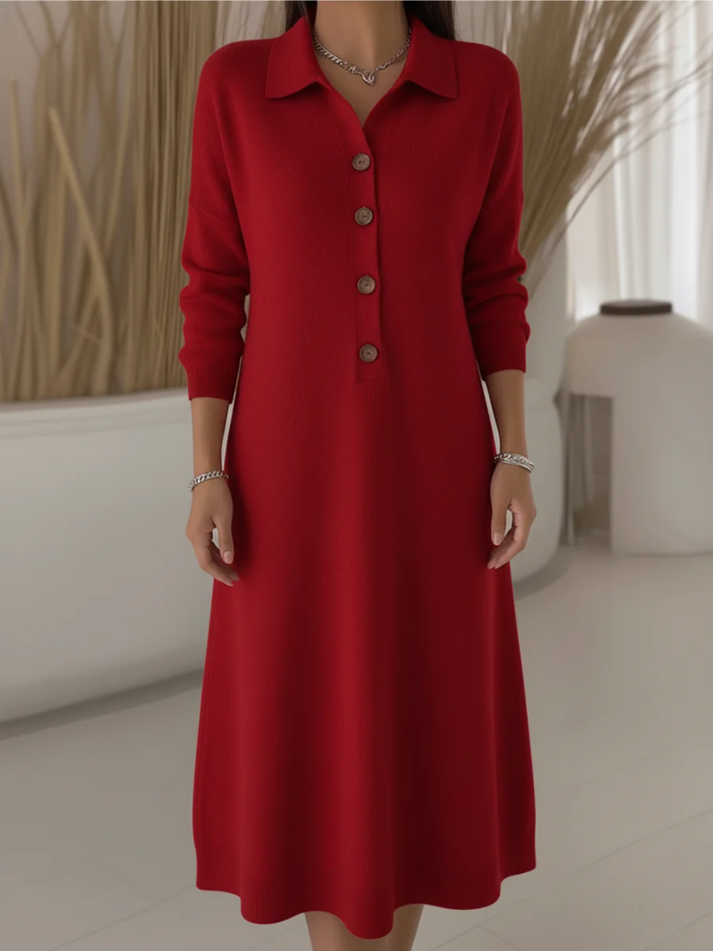 Melisande - Buttoned Maxi Shirt Dress