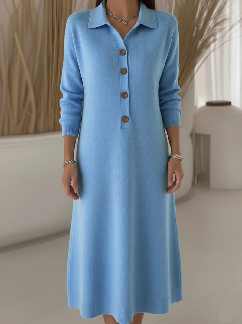 Melisande - Buttoned Maxi Shirt Dress