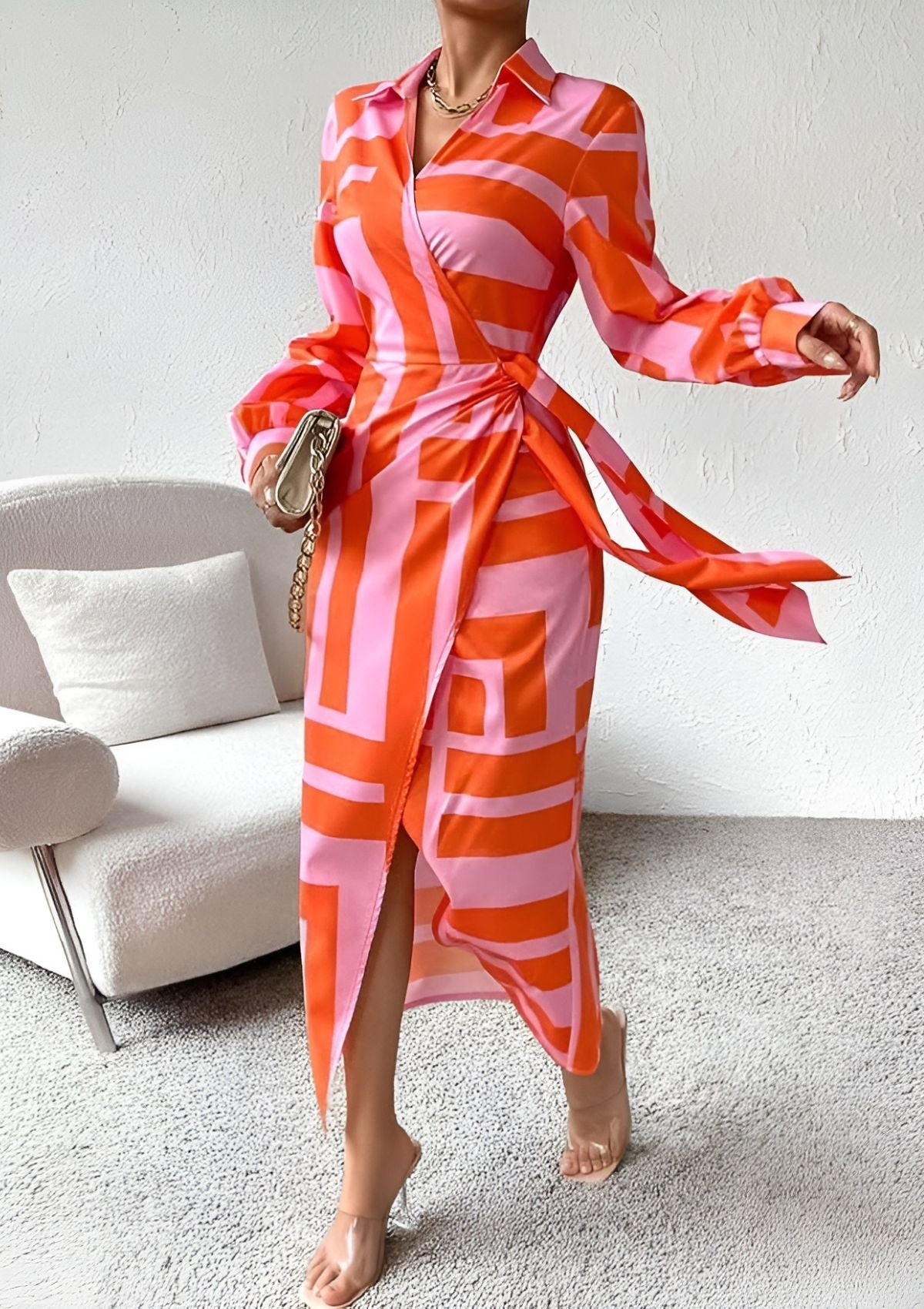 Olivia - Waist-Cinching Shirt Dress