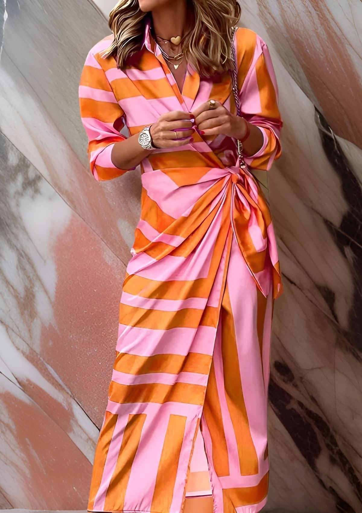 Olivia - Waist-Cinching Shirt Dress