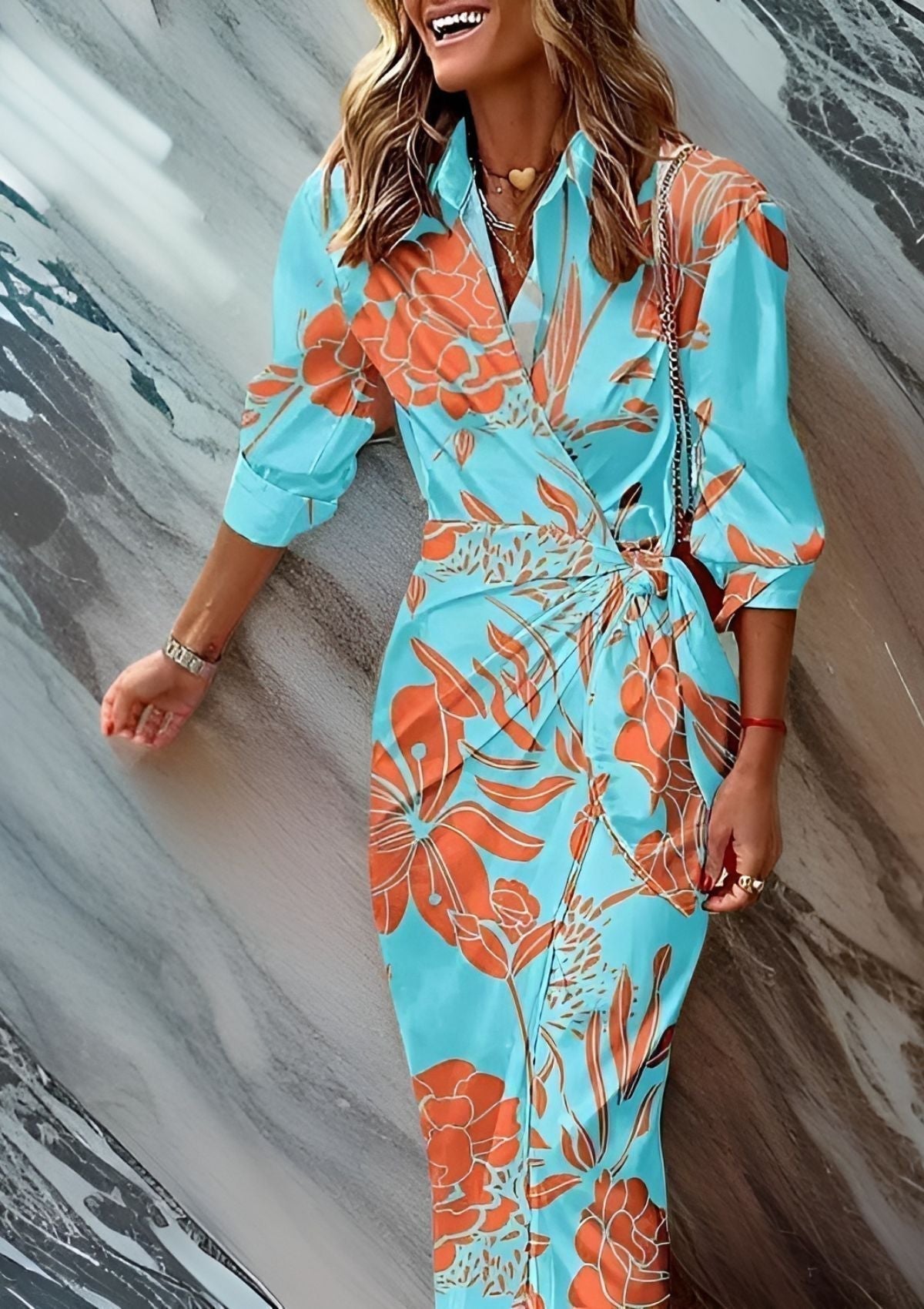 Olivia - Waist-Cinching Shirt Dress