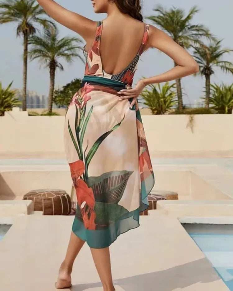 Padded One-Piece Swimsuit And Dress