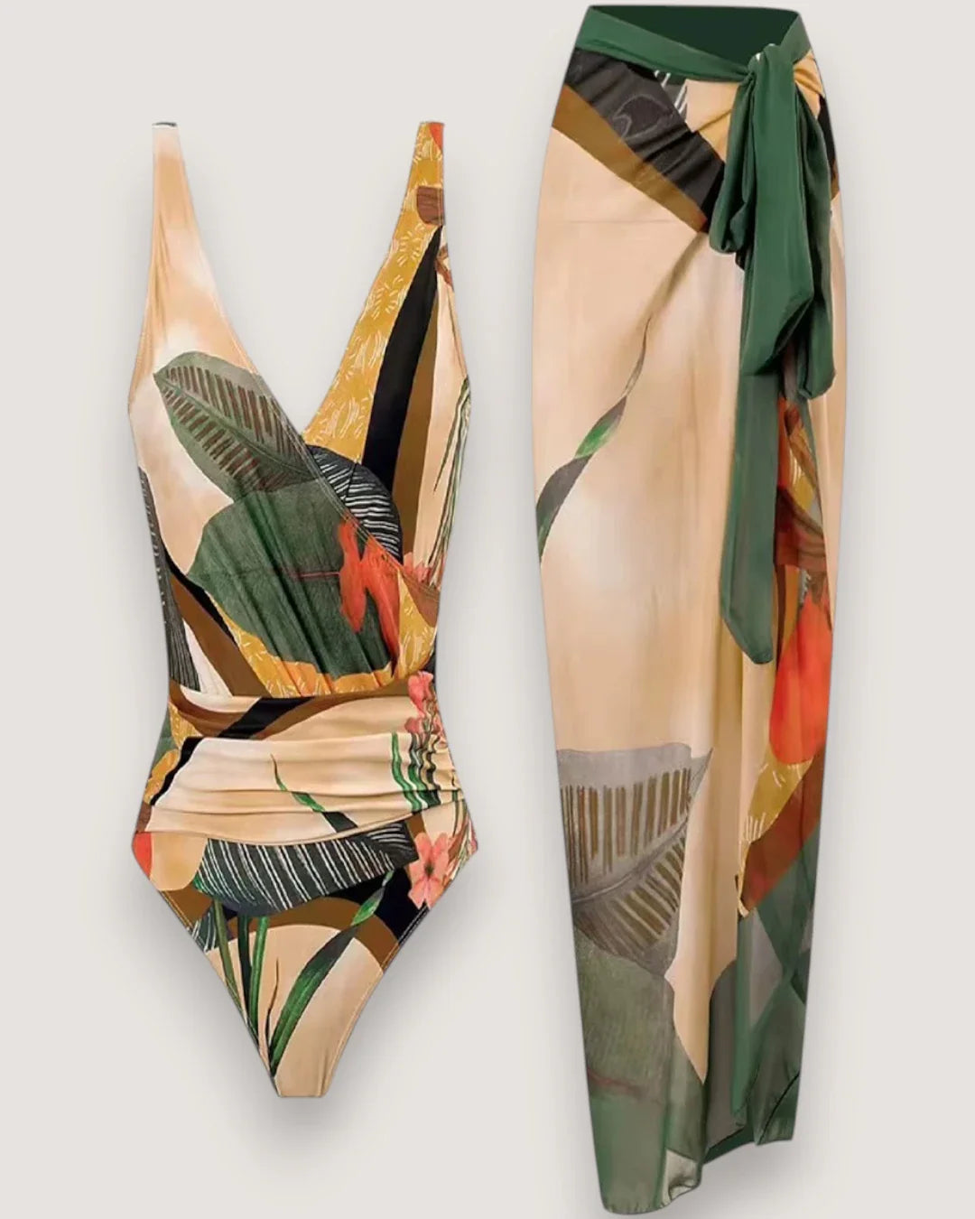 Padded One-Piece Swimsuit And Dress