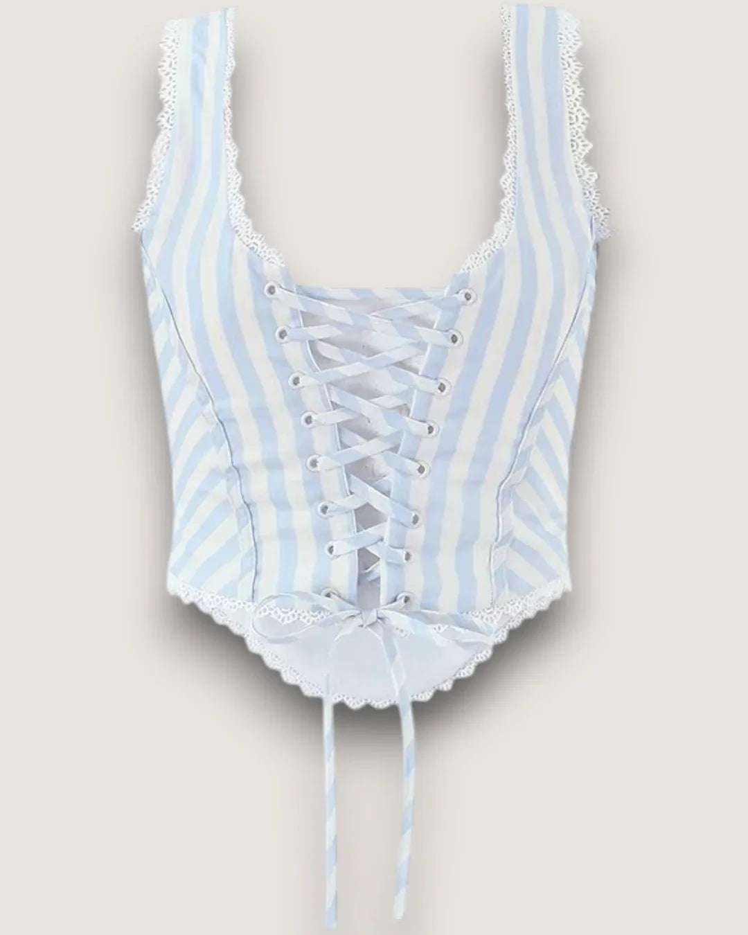 Striped Corset Crop Top