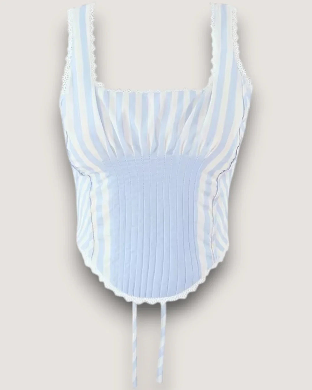 Striped Corset Crop Top