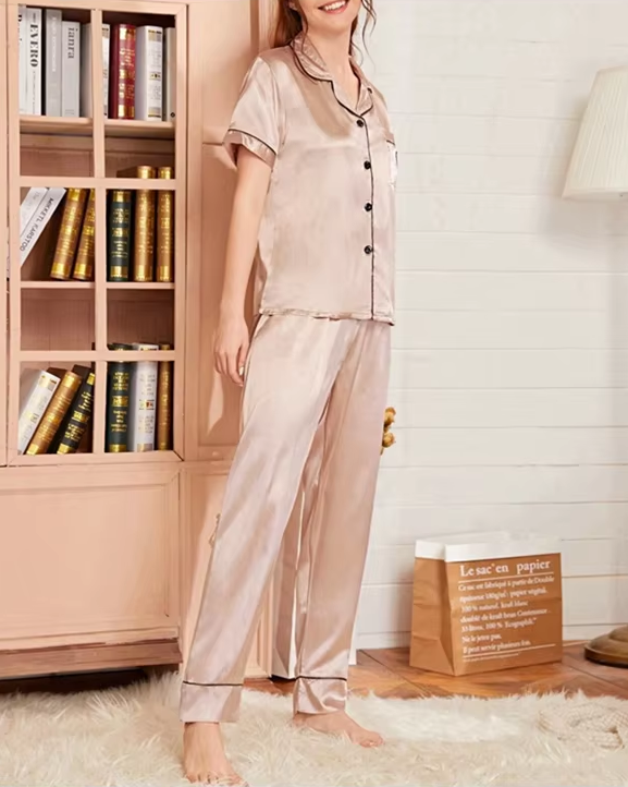 Satin Heart Pyjama Set