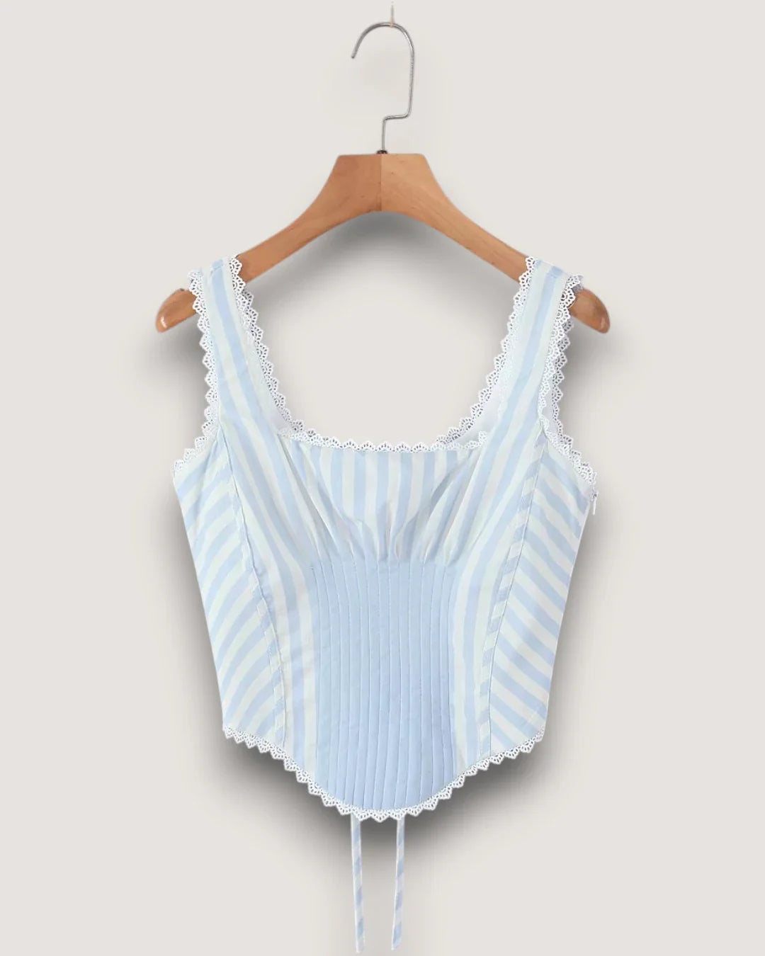 Striped Corset Crop Top