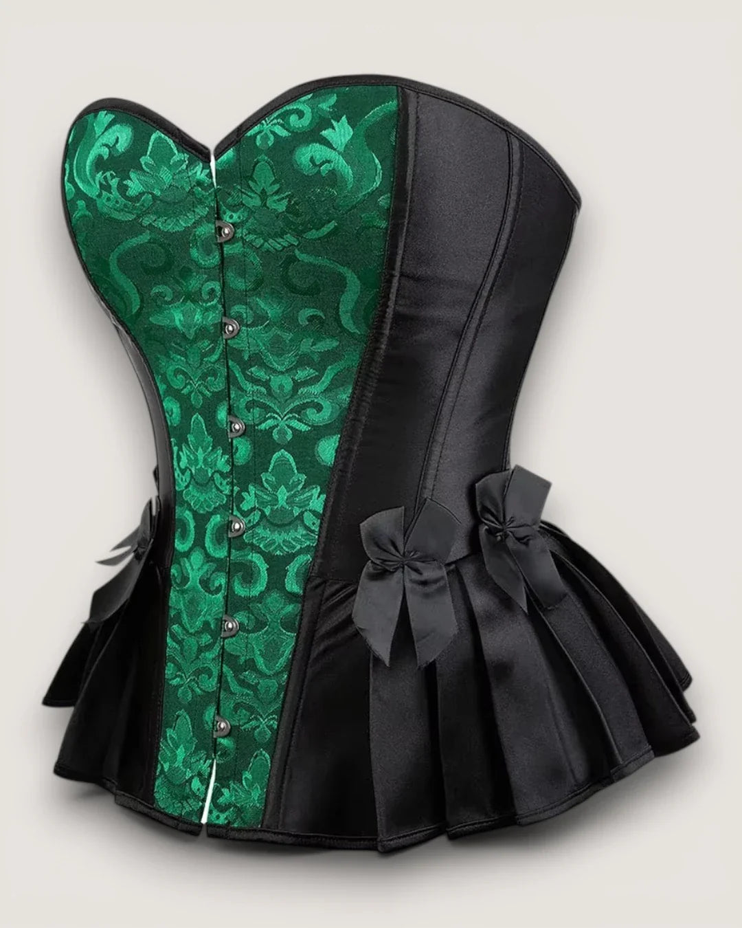 Satin Jacquard Corset Top