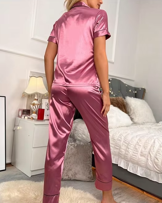 Satin Heart Pyjama Set
