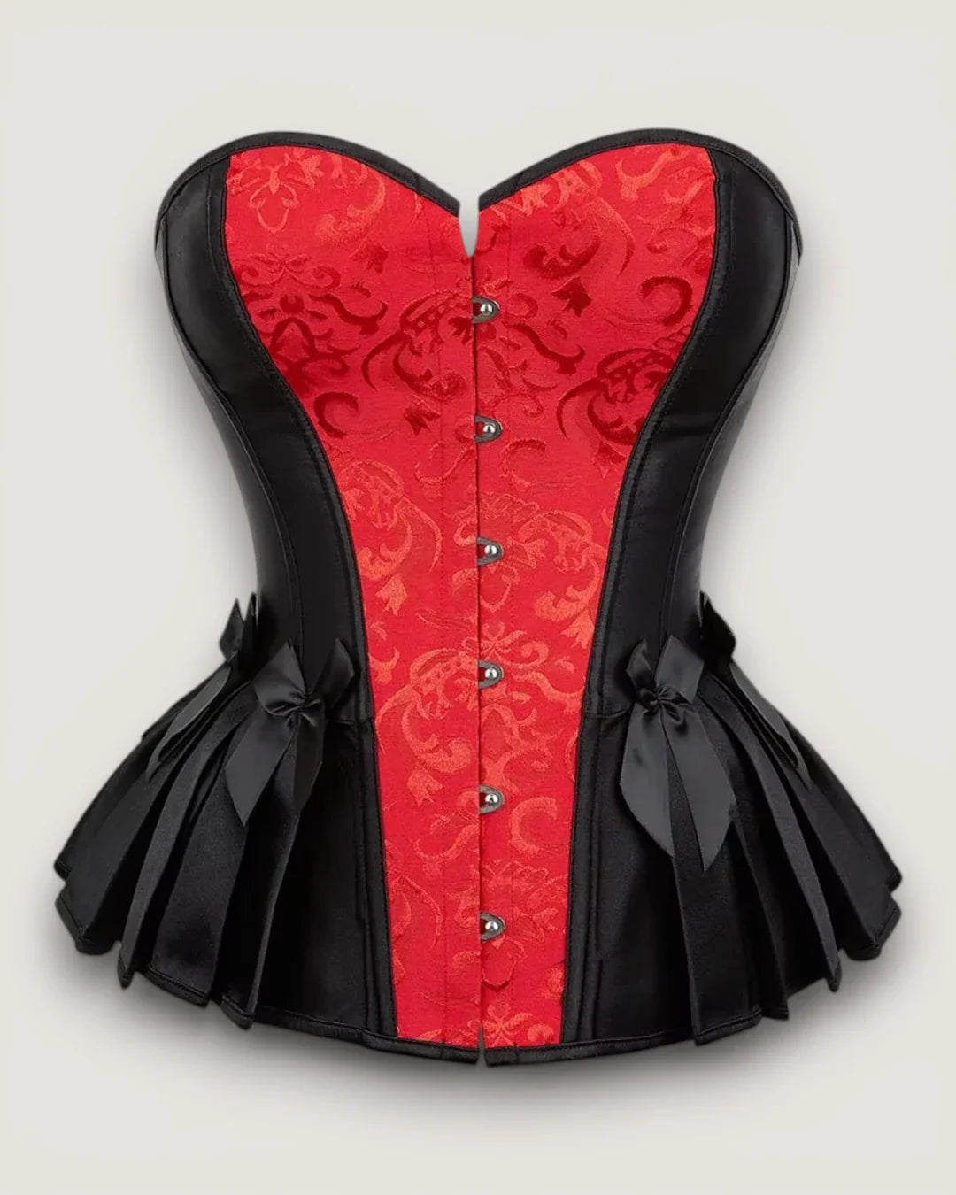 Satin Jacquard Corset Top - Voldara