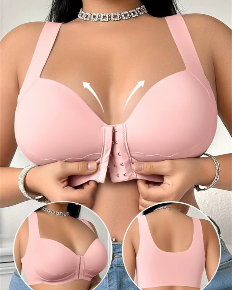Seamless Front-Closure Minimizer Bra