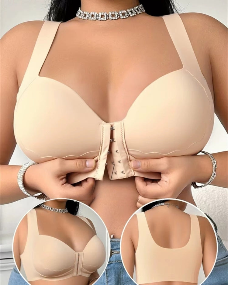 Seamless Front-Closure Minimizer Bra