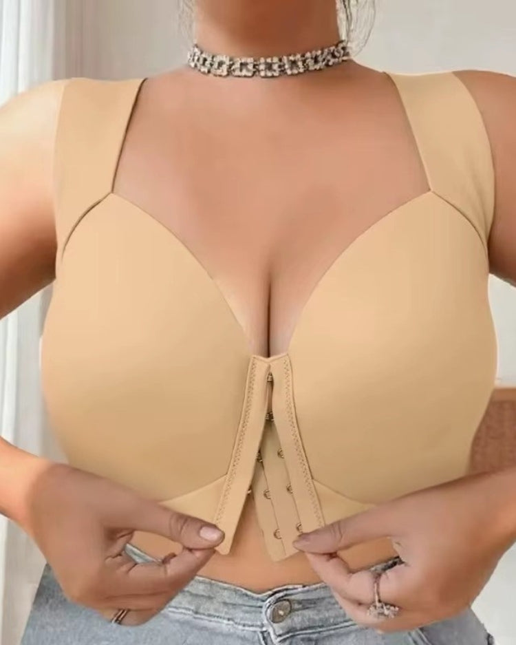 Seamless Front-Closure Minimizer Bra