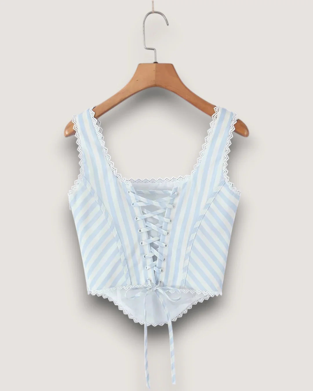 Striped Corset Crop Top