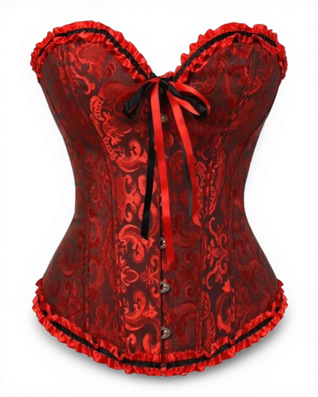 Structured Damask Corset Top - Voldara