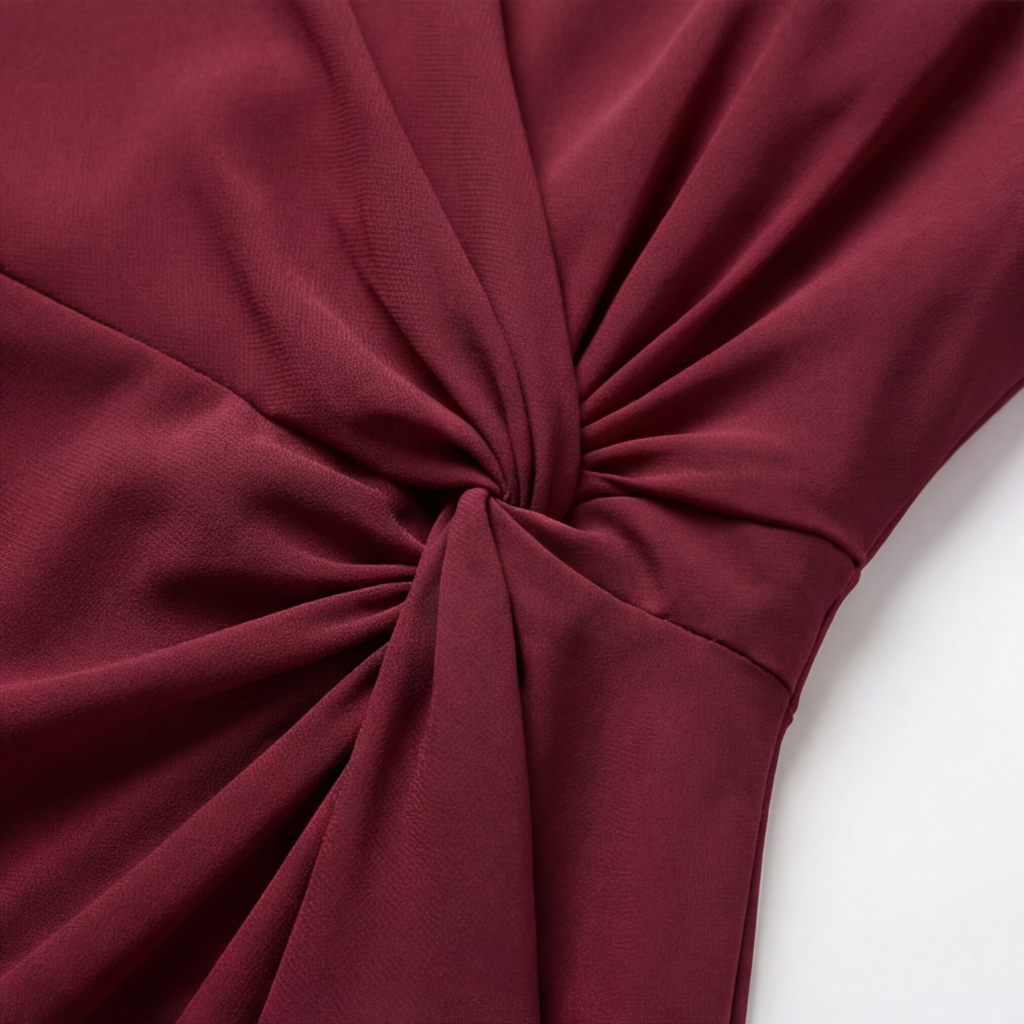 Velara - Gathered Twist-Waist Dress