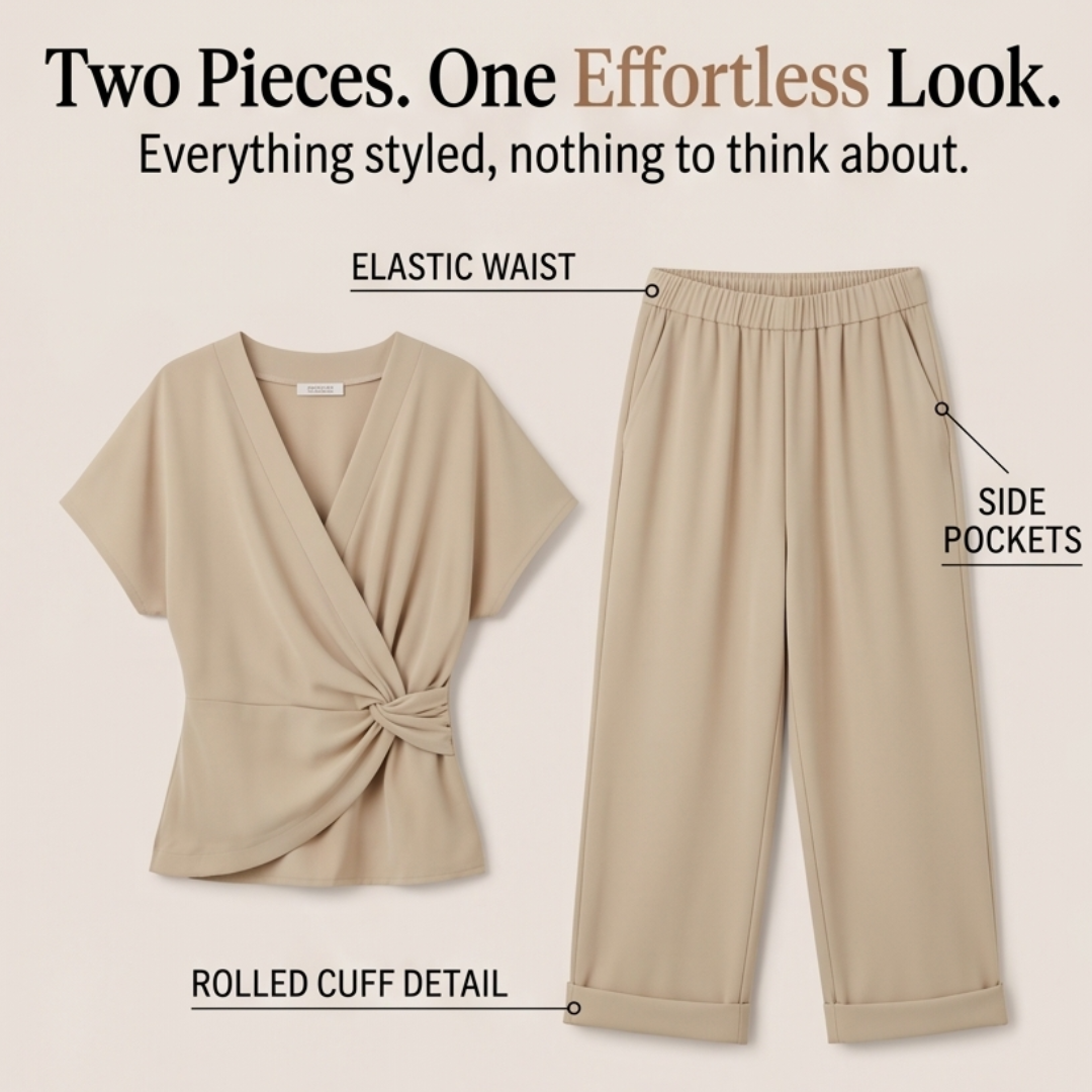 Florenza - Wrap-Front Two-Piece Set