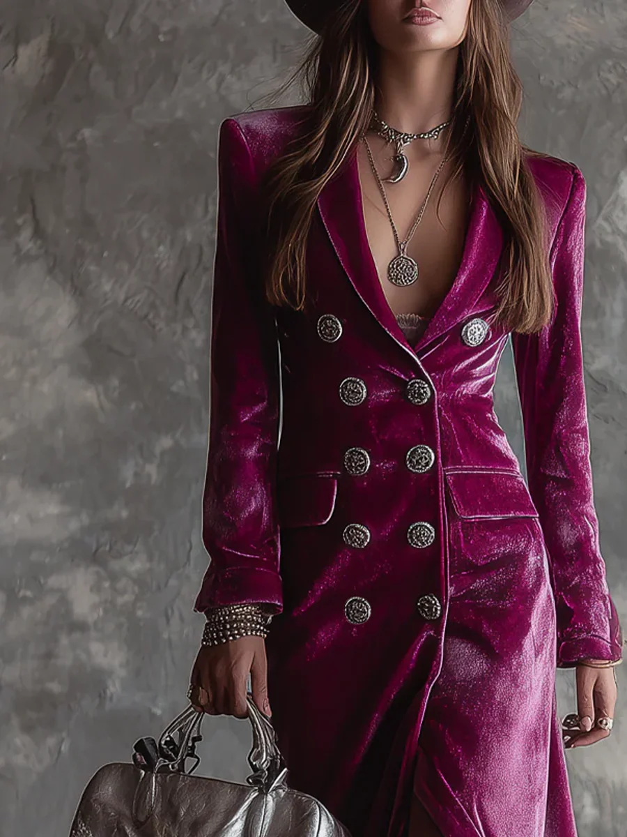 Aurelie - Velvet Blazer Dress