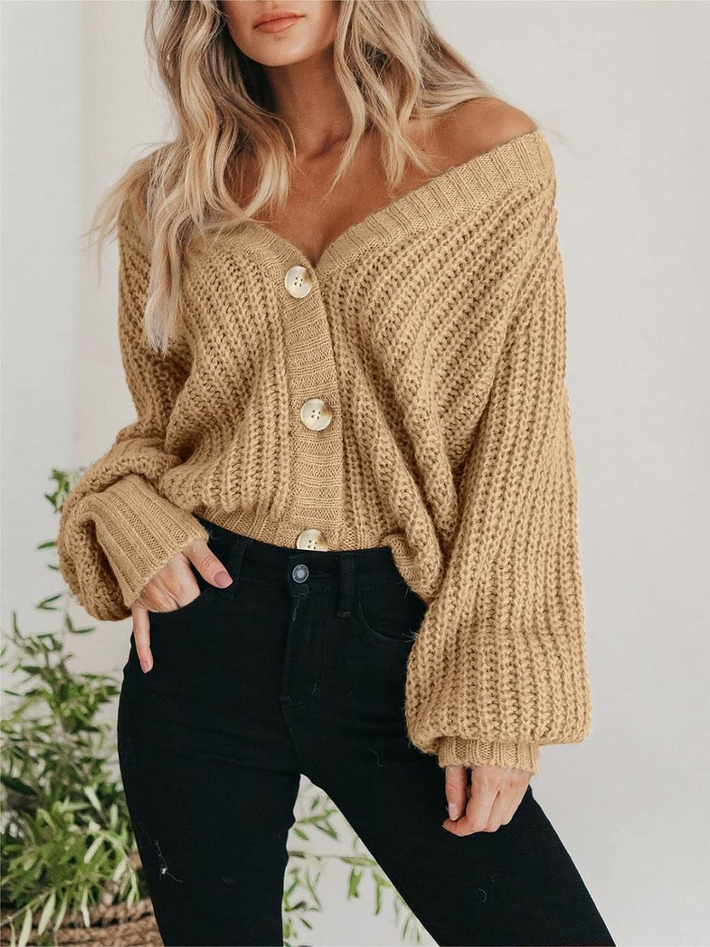 Emily | Button Up Long Sleeve Cardigan