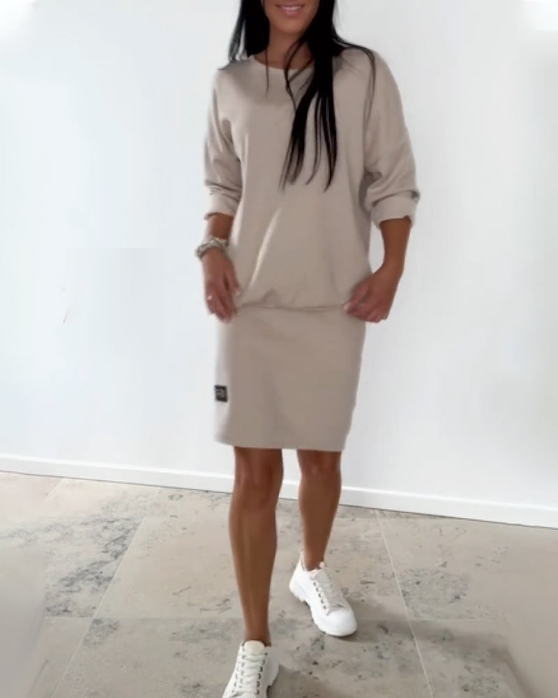 Clemence - Long-Sleeve Shift Dress