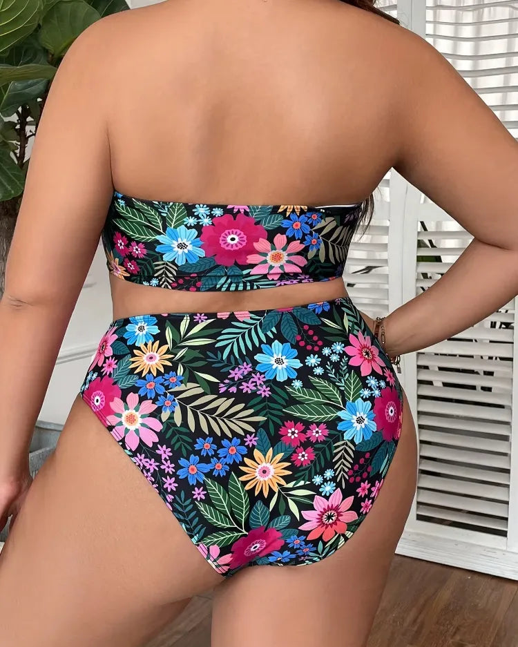 Bandeau High-Waist Bikini Set