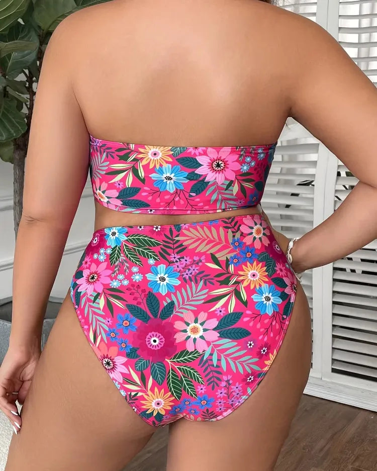 Bandeau High-Waist Bikini Set