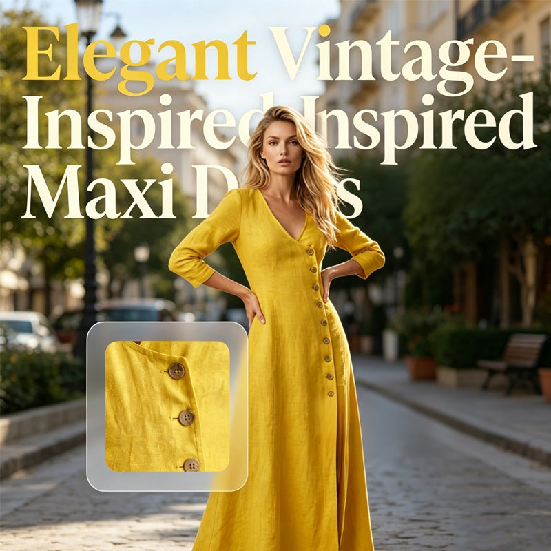 Oceane - Vintage Midi Shirt Dress