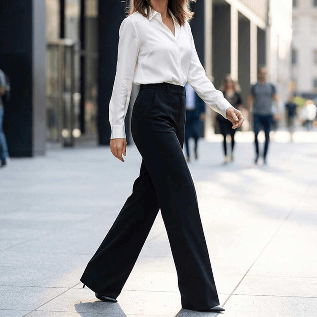 Elara - High-Waisted Wide-Leg Suit Trousers