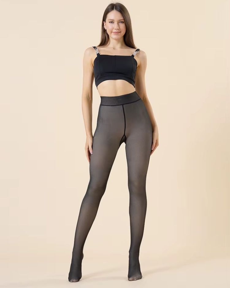 Fleece-Lined Illusion Tights