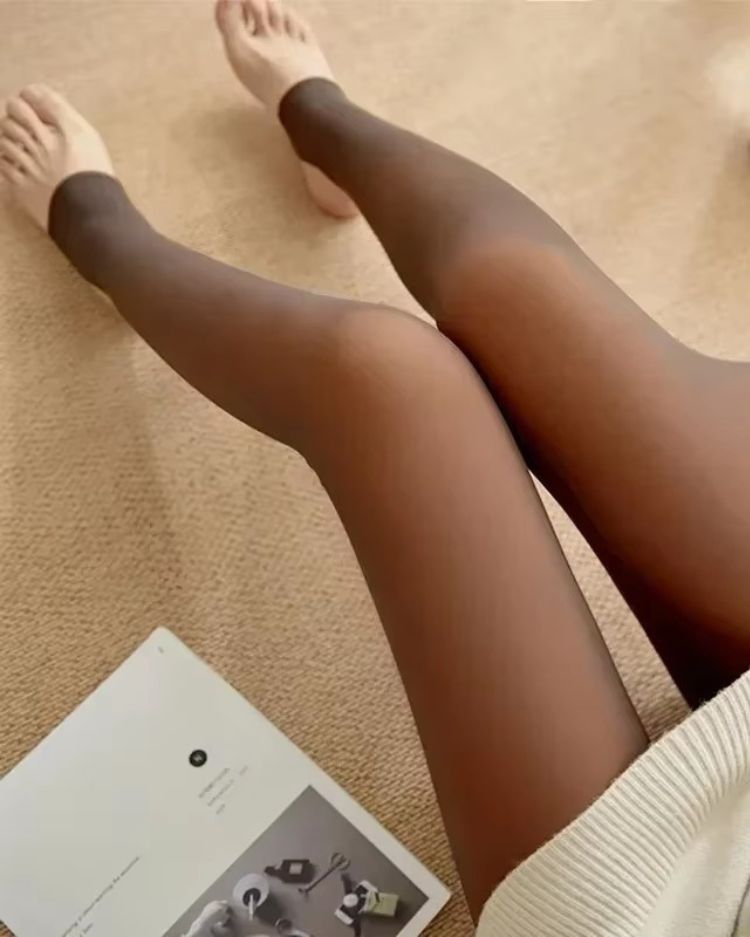 Fleece-Lined Illusion Tights
