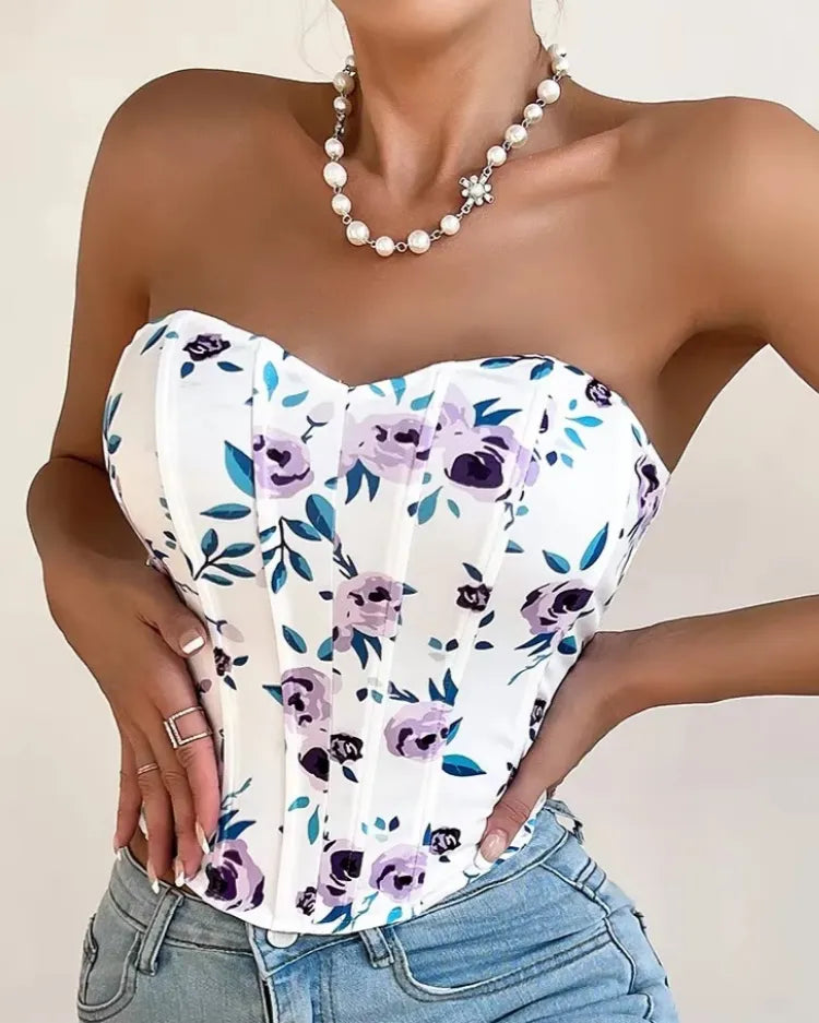Floral Corset Top