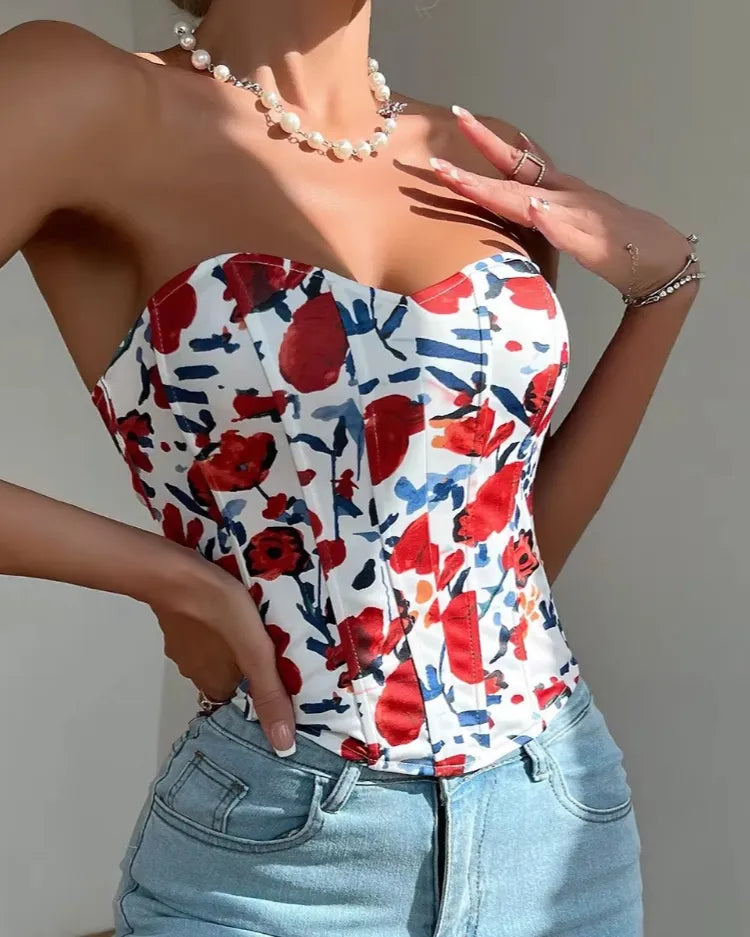 Floral Corset Top