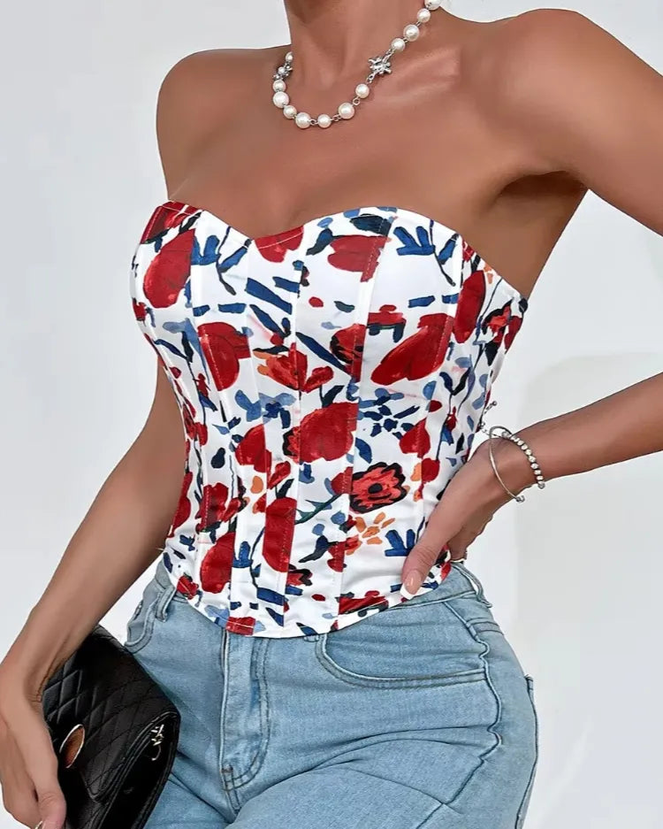 Floral Corset Top